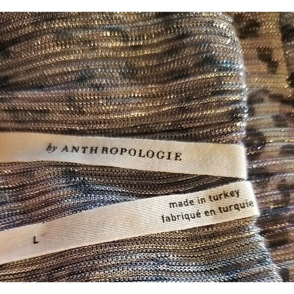 Anthropologie Shirt Womens Large Purple Silver Shimmer Tank Lightweight       T2 - Picture 7 of 10